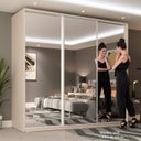 Ver imagem 7 de Guarda Roupa Casal com Espelho 3 Portas em BP Belluno 