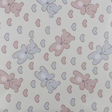 Papel Parede Adesivo Sala Quarto Rolo 45x10m Multicolorido Ursinhos