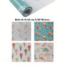Ver imagem 2 de Papel Parede Adesivo Sala Quarto Rolo 45x10m Multicolorido Ursinhos