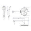 Ver imagem 5 de Chuveiro Deca de Parede Redondo com Desviador Flex Plus Black Matte 2085.bl.des.mt