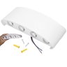 Arandela Luminaria Parede 8W 8 Fachos Iluminaçao Externa Casa Garagem Rua Jardim Muro Luz Led Morna  - 5