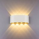 Ver imagem 1 de Arandela Luminaria Parede 8W 8 Fachos Iluminaçao Externa Casa Garagem Rua Jardim Muro Luz Led Morna 