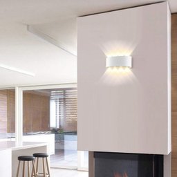 Arandela Luminaria Parede 8W 8 Fachos Iluminaçao Externa Casa Garagem Rua Jardim Muro Luz Led Morna  - 7