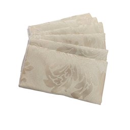 Kit 6 Guardanapos Jacquard Medalhao 38x38 Dourado - 1