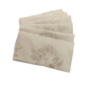 Kit 6 Guardanapos Jacquard Medalhao 38x38 Dourado