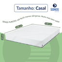 Ver imagem 3 de Colchão Sonos Sense Purotex Casal Ortopédico Espuma D28 138x188x19 a Vácuo