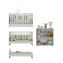 Ver imagem 5 de Quarto Infantil com Berço Colchão Incluso e Cômoda Algodão Doce Multimóveis Mp4250