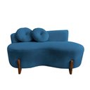 Ver imagem 4 de Namoradeira Sofá Feijão Lounge Orgânica Bouclé Azul Marinho