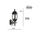 Ver imagem 3 de Arandela Colonial Externa Vintage Vidro e Alumínio Preto Lumavi Colonial Clássica