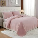 Ver imagem 1 de Colcha Bordada Barcelona 300 Fio Algodão Luxo Casal Queen Size:rosa
