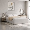 Ver imagem 2 de Cama Palazzo Cabeceira Curvada Design Premium Alto Padrão:Boucle Cinza