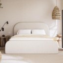 Ver imagem 3 de Cama Palazzo Cabeceira Curvada Design Premium Alto Padrão:Boucle Cinza