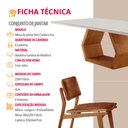 Ver imagem 6 de Sala de Jantar Mesa Ane 220cm Tampo Laqueado com Vidro Canto Moeda e 8 Cadeiras Eva