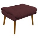 Ver imagem 7 de Kit 2 Puff Decorativo para Sala Quarto Penteadeira Sufler Linho Pés Palito