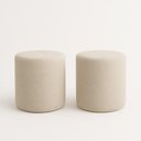 Ver imagem 1 de Kit 2 Puffs Beca Cilindro Boucle Live - 7 Decor Bege