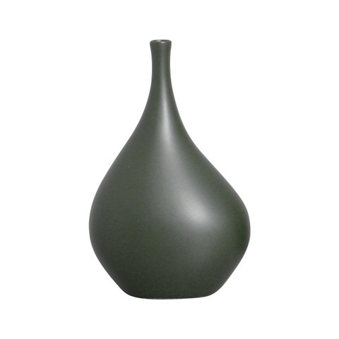 Vaso de Cerâmica Decorativo para Mesa de Centro Cristal G Verde Lúpulo
