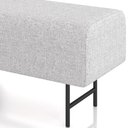 Ver imagem 6 de Puff Recamier Decorativo com Pés Industrial 195cm Novara P05 Linho Cinza Claro - Lyam Decor