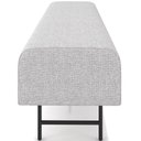 Ver imagem 7 de Puff Recamier Decorativo com Pés Industrial 195cm Novara P05 Linho Cinza Claro - Lyam Decor