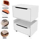 Ver imagem 2 de Kit Balcão e Gabinete de Banheiro 1 Porta 1 Gaveta e Rodízios Branco