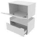 Ver imagem 4 de Kit Balcão e Gabinete de Banheiro 1 Porta 1 Gaveta e Rodízios Branco