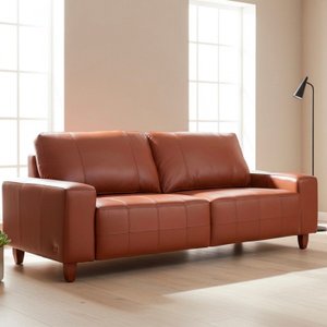 Sofá 3 Lugares 200cm Couro Legítimo Miami