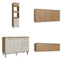 Ver imagem 2 de Cozinha Compacta 4 Peças com 1 Paneleiro, 1 Balcão e 2 Armários Aéreos Gaia 