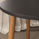 Ver imagem 3 de Mesa de Canto Redonda Apoio Pes Palito Sala Luxo - Preto