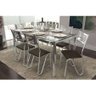 Conjunto: Mesa de Cozinha Reno c/ Tampo Vidro 150cm + 6 Cadeiras Nápoles Cromado/Marrom - - 1