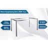 Conjunto: Mesa de Cozinha Reno c/ Tampo Vidro 150cm + 6 Cadeiras Nápoles Cromado/Marrom - - 2