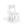 Conjunto: Mesa de Cozinha Reno c/ Tampo Vidro 150cm + 6 Cadeiras Nápoles Cromado/Marrom - - 5
