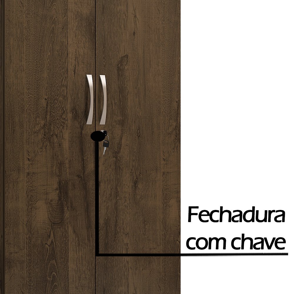 Armário Multiuso Mucuri Candian c/ Chave JCM Móveis: Cacau