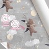 Papel de Parede Aquarela Cinza Urso Bebê Lua Estrelaas Quarto Menino Sala Auto Colante 6m - 3