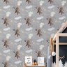 Papel de Parede Aquarela Cinza Urso Bebê Lua Estrelaas Quarto Menino Sala Auto Colante 6m - 2