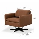 Ver imagem 3 de Poltrona Haut Giratória 360° Decorativa Luxo Confortável Premium Livintus Leather