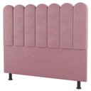 Ver imagem 2 de Cabeceira Cama Box Solteiro Lana 100cm Suede Rosê - Abmaza