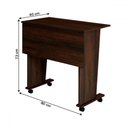 Ver imagem 5 de Mesa Escrivaninha Dobrável Alpes com Rodízio Rústico - Panorama Móveis