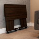 Ver imagem 4 de Mesa Escrivaninha Dobrável Alpes com Rodízio Rústico - Panorama Móveis
