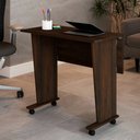 Ver imagem 6 de Mesa Escrivaninha Dobrável Alpes com Rodízio Rústico - Panorama Móveis