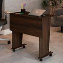 Ver imagem 1 de Mesa Escrivaninha Dobrável Alpes com Rodízio Rústico - Panorama Móveis