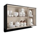 Ver imagem 2 de Armário Aéreo de Cozinha Miami 1200mm 3 Portas C Porta Temperos Carraro Preto Touch