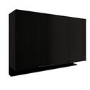 Ver imagem 1 de Armário Aéreo de Cozinha Miami 1200mm 3 Portas C Porta Temperos Carraro Preto Touch