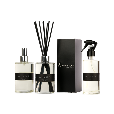 Kit Home Spray + Difusor de Ambiente + Água Perfumada Premium Pera Adocicado 250ml