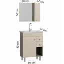 Ver imagem 2 de Conjunto de Banheiro Berton Fiore 0,60cm Linen/nude