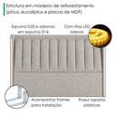 Ver imagem 5 de Cabeceira Queen 160 cm Lumina LED com Frame Linho Sl 77 Peer