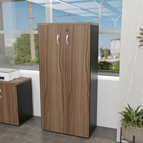 Armário para Escritório Alto Fechado 1.60x80x42 F.15mm - Nogal