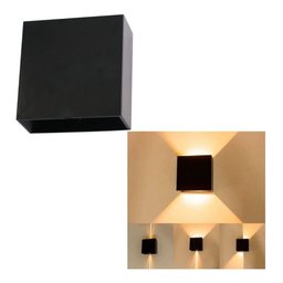 Arandela Led Astral Facho Regulável 4w Branco Quente 3000k Preto Ip66 Bivolt - 2