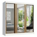 Ver imagem 3 de Guarda-roupa Casal Madesa Reno 3 Portas de Correr de Espelho