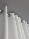 Ver imagem 1 de Cortina no Tecido Voil Branco com Forro Cetim Branco - 2,50l X 2,50a