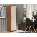 Ver imagem 1 de Armário Multifuncional Stella 1 Porta com Chave 3 Prateleiras Freijo/off White