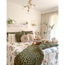 Ver imagem 1 de Manta Peseira de Maxi Tricot Queen 0,70x2,20m, Cor Musgo - Magma Cotton